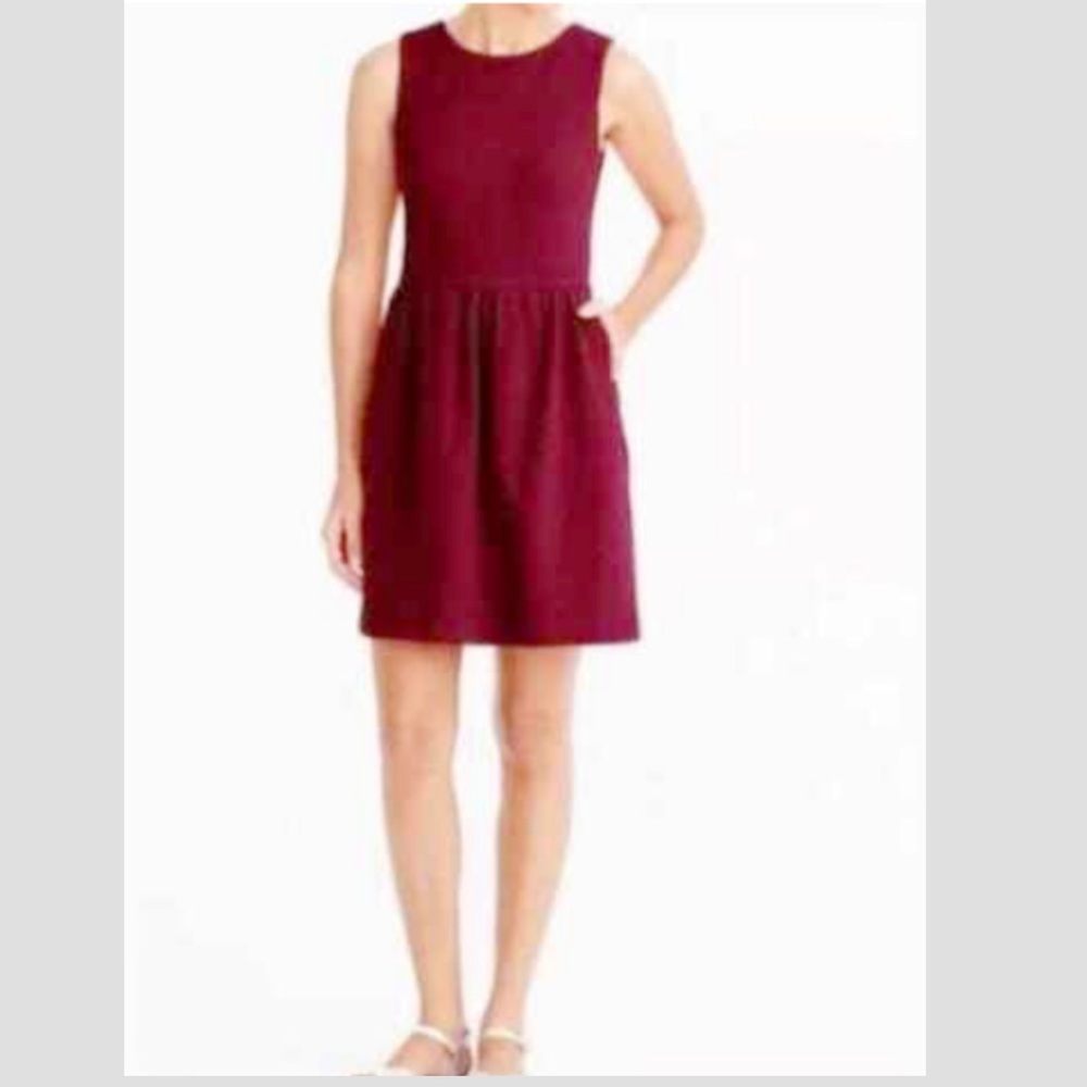 J. Crew Daybreak Burgundy Sleeveless Dress Size: Medium